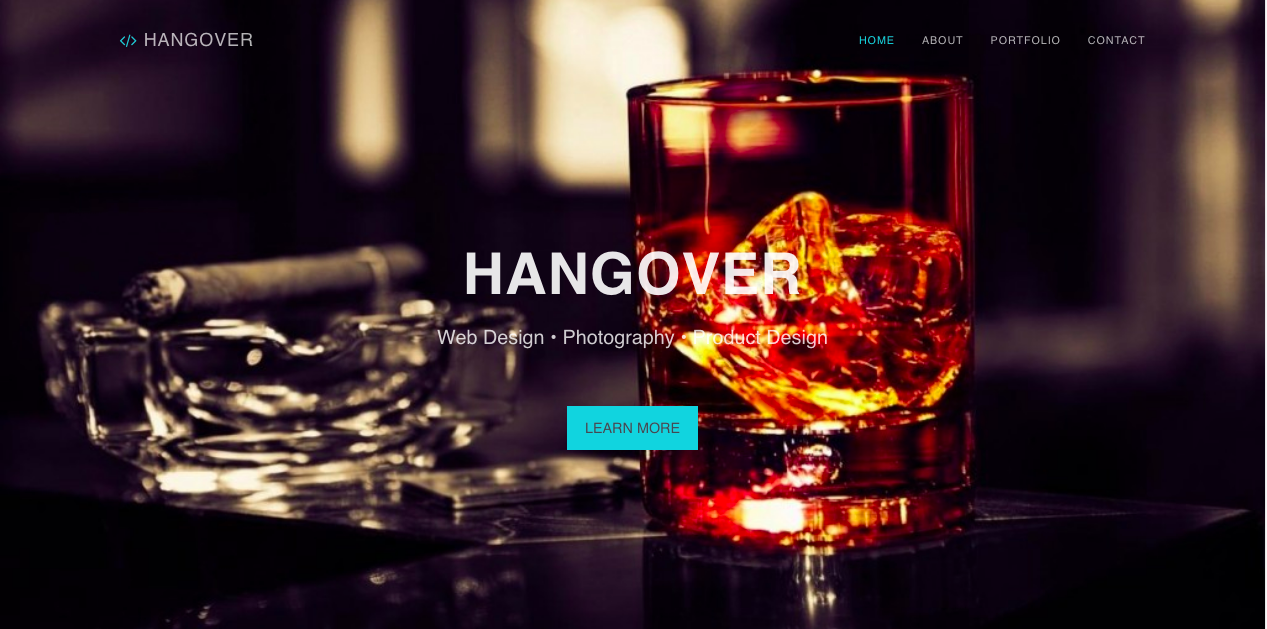 Hangover - Free Responsive HTML Template