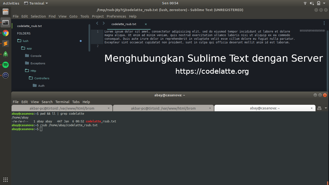Menghubungkan Sublime Text dengan Server